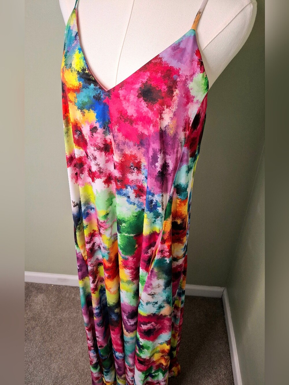 Nicole Miller NY Watercolor Maxi Dress XS